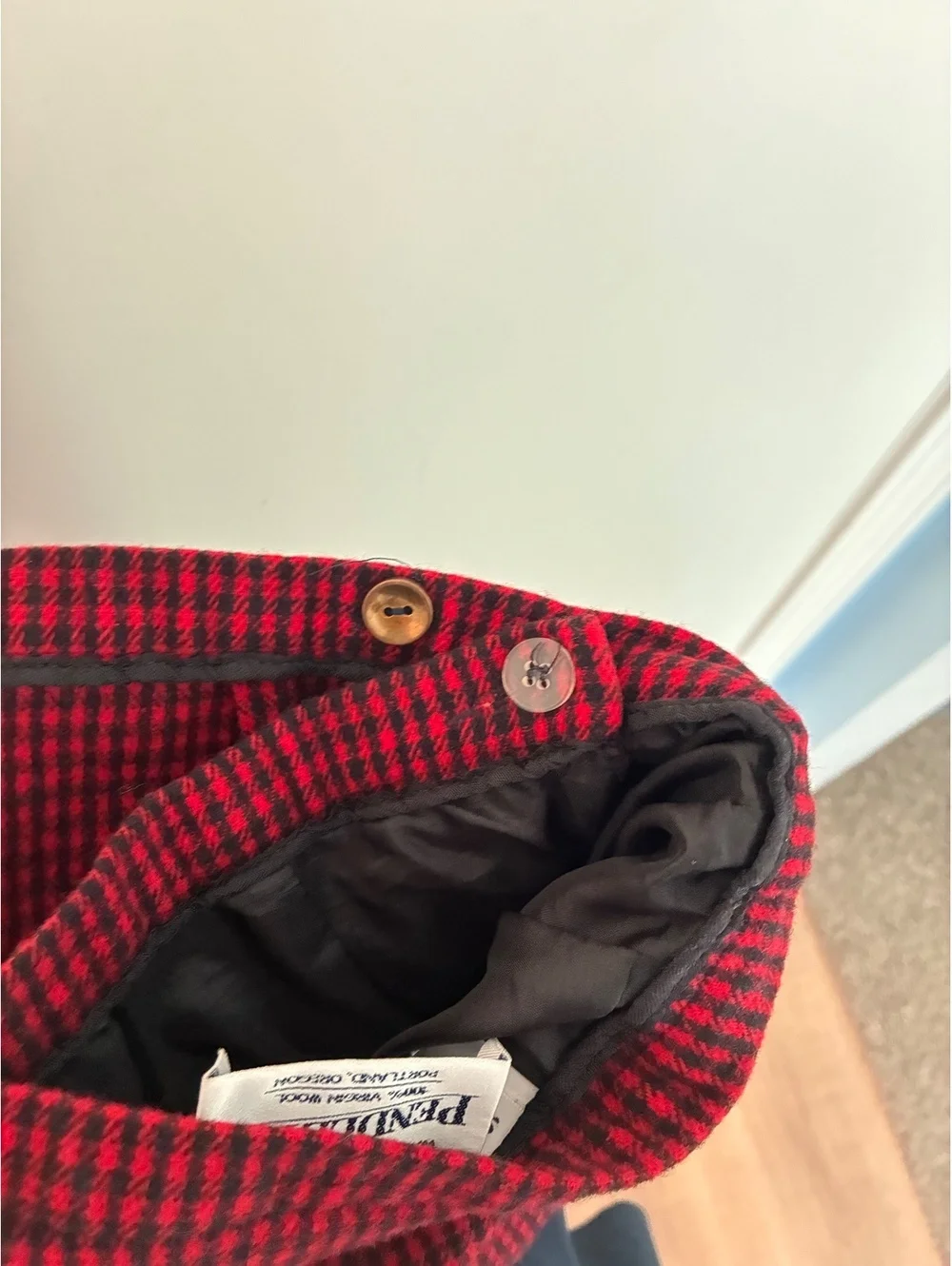 Vintage Pendleton 100% Wool Plaid Fringe Wrap Skirt USA Size 10